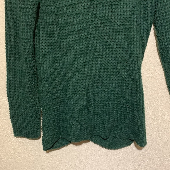 Dark Green Sweater 2XL Stretchy Pull Over Long Sleeve Open Front Cross Over - Picture 7 of 16